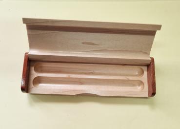 Etui Holz zweifarbig Maple Pen Box für 2 Stifte